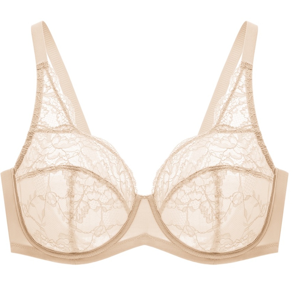 Understance Kali FlexWire Unpadded Lace Plunge Bra - Champagne - 34D
